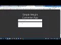 Weight Converter App using JavaScript Bootstrap 4