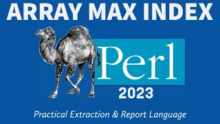 Perl Programming - Array Max Index 2023