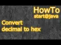 Java Program for Decimal to Hexadecimal Conversion