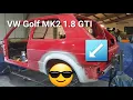 Lagu VW Golf MK2 1.8 GTI restoration part 9. Replacement and welding of a rusty rear wheel arch.