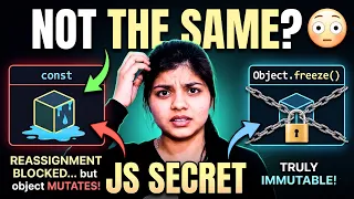 const vs Object freeze - What s the Real Difference JavaScript Explained
