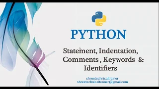 Python - Statements Indentation Comments Keywords and Identifiers
