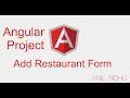 Angular project Add Restaurant Form