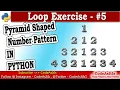 Python Number Pattern Printing Number in Pyramid Shape Learn Python Programming CodeAsItIs