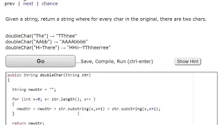 codingBat String 2 doubleChar