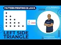 Pattern Printing in JAVA Session 04 Left Side Triangle Printing Prasad Sir