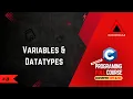 03 Variables and Datatypes in c detailed c tutorial sizeof operator
