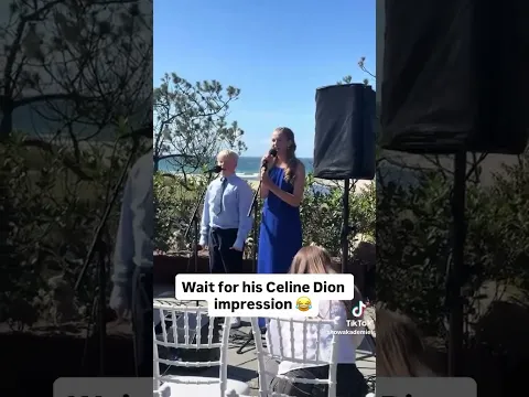 He did the Celine Dion impression 😂❤️ #celinedion #shorts #wedding