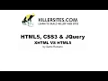 Front end Development HTML5 Introduction 049 XHTML vs HTML5