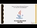 Belajar Java Dari Nol Input dan output