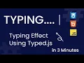 Text Typing Effect Using Typed js Typewriter Effect HTML CSS and JavaScript