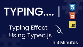 Text Typing Effect Using Typed js Typewriter Effect HTML CSS and JavaScript
