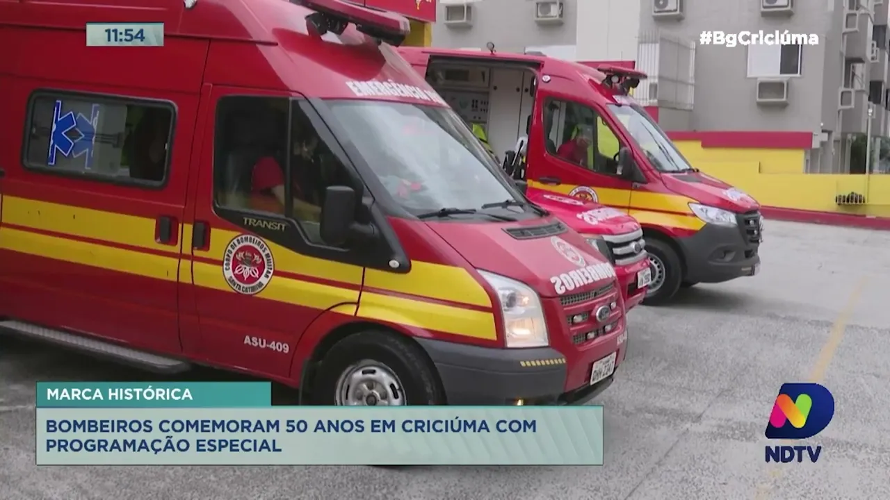 Bombeiros comemoram 50 anos em Criciúma com programação especial