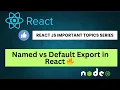 Named vs Default Export in React Default vs Named - What s the Difference
