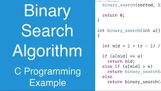 Binary Search Algorithm C Programming Example