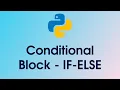 Python Tutorial Conditional Block - IF