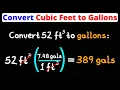 Convert Cubic Feet to Gallons Ft 3 to Gals Dimensional Analysis Eat Pi