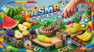 Satisfying Cutting 🍎🔪🥑🥕🍔🥝🍐🥥،🍋🫑Foods Fruits Vegetables ToysASMR live cute baby shark pt. 20