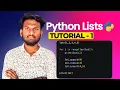 Python Lists Full Guide for Beginners Features Indexing Slicing Part 1 Python full course