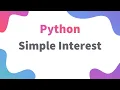 Simple Interest Using Input Print Function Python Class IP Informatics Practices Python