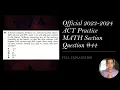 Official ACT Practice Exam Math Question FULL EXPLANATION