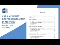 Cara Membuat Daftar Isi Otomatis di Word