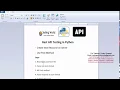API Testing in Python POST Request Validate Response 91-8743913121-to Buy Full Course