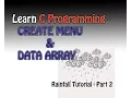 Learn C Programming Tutorial Create Menu Reference Array Switch for Rainfalls Tutorial part 2