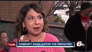 Contract dispute continues for Kokomo firefighters hundreds gather outside city hall in support