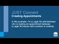 JUST Connect - Create an Appointment