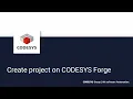 Create project on CODESYS Forge