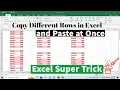 How To Copy different Multiple Rows and Paste Them at Once Copy and Paste Selected Rows In Excel