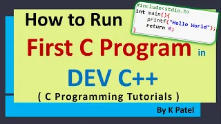 How to Run First C Program using Dev C