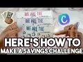 CANVA COM TUTORIAL TUTORIAL FOR CANVA HOW TO CREATE A SAVINGS CHALLENGE TIME FOR GIVEAWAYS