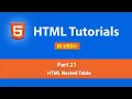 HTML Nested Table Nested table kaise banaye Part 21 - HTML Tutorial in Hindi Urdu