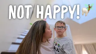 AIDEN LOST HIS FIRST TOOTHš¦·.. BUT HE WASNāT HAPPY! š©