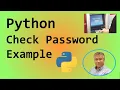 python coding lesson check password example branching and loop example live coding
