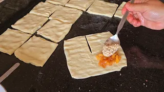 رغيفات الفرن بالعجين السحري بدون دلك ولا تعب👌بحشوة حلوة خطيييرة ولذيذة متشبعوش منهم🤤