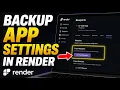How to backup no-code app settings across environments in Render - Easy Tutorial
