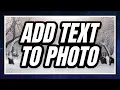How to Add Text to an Image for Beginners Canva Tutorial