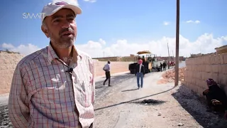 مجبل إسفلت يساهم بترميم الطرق في منطقة عفرين بحلب 