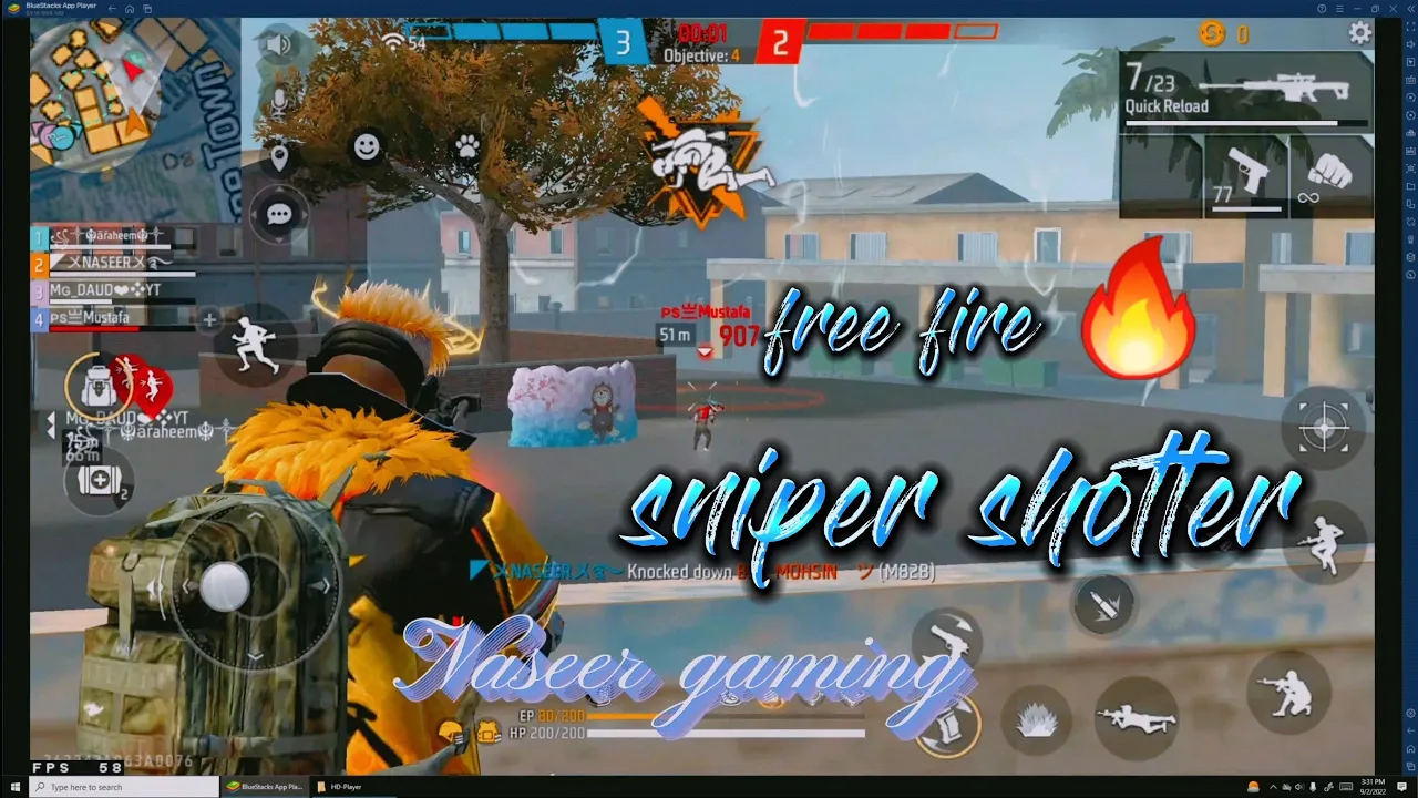 free fire  highlight 4 vs 4   🎯 satisfactory