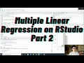 HOW TO Multiple Linear Regression -Modeling- Part 2