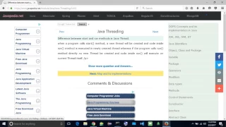 Difference between start and run methods in Java Thread javapedia net
