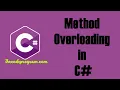 METHOD OVERLOADING IN C SHARP function overloading in c Polymorphism in C for Beginners in Hindi