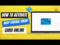 How to Activate Navy Federal Credit Card Online