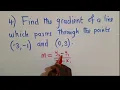 Find the gradient when given coordinates