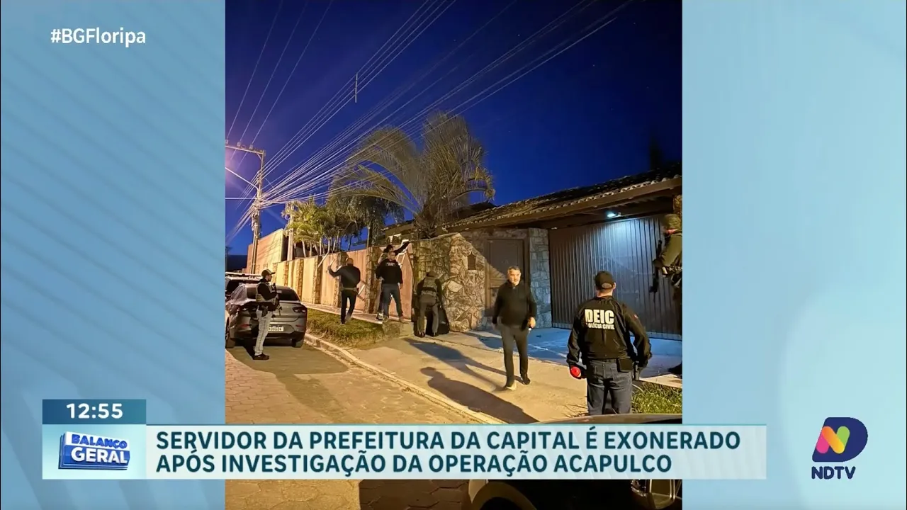 Servidor é exonerado em Florianópolis após investigação da Operação Acapulco