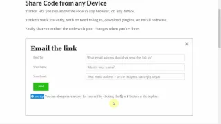 Python on-line - trinket