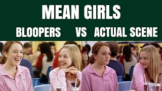 mean girls bloopers vs actual scene